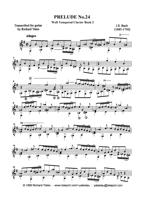 Partitura da música Prelud No 24