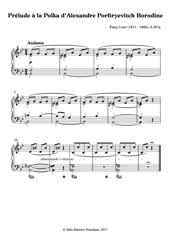 Partitura da música Prélude À La Polka D Alexandre Porfiryevitch Borodine S.207a