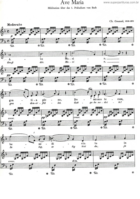 Partitura da música Prelude and Fugue No. 1