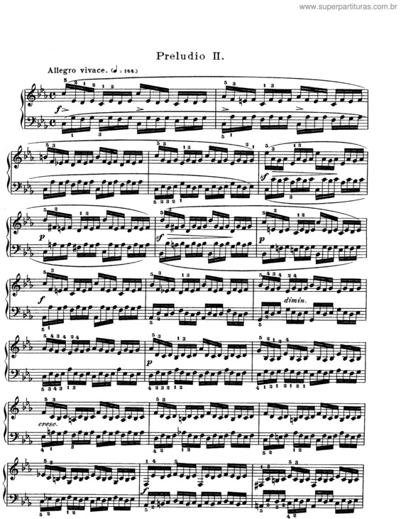 Partitura da música Prelude and Fugue No. 10 v.3