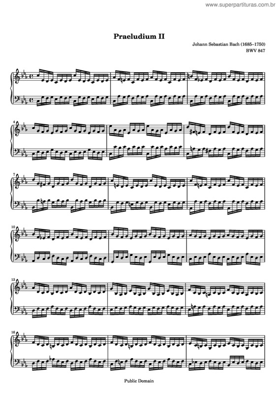 Partitura da música Prelude and Fugue No. 2 v.2