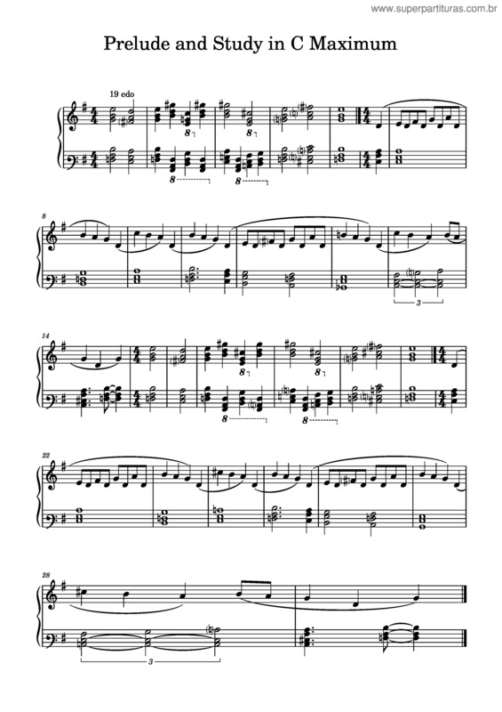 Partitura da música Prelude And Study In C Maximum v.2