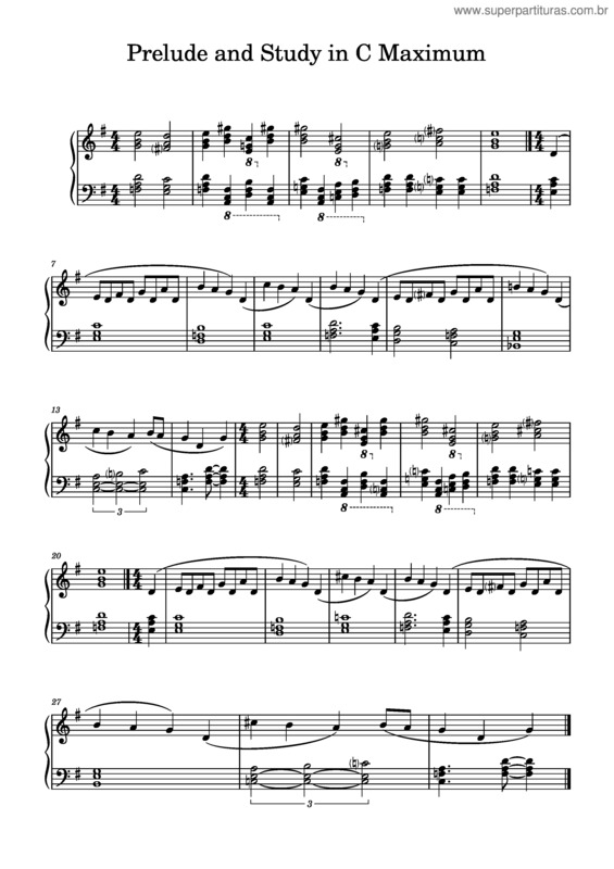 Partitura da música Prelude And Study In C Maximum