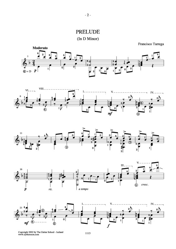 Partitura da música Prelude In Dm