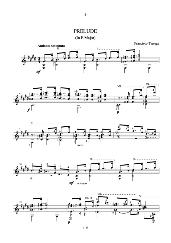 Partitura da música Prelude In E Major v.2
