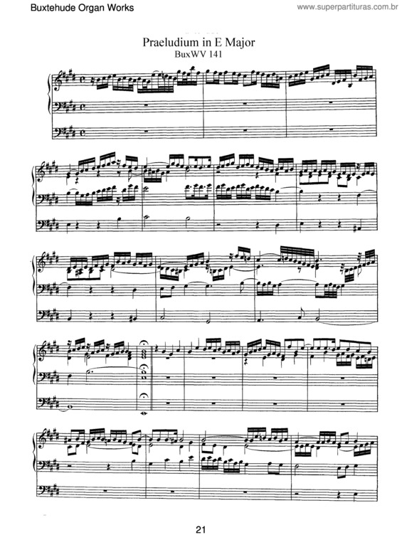 Partitura da música Prelude in E major