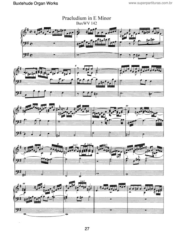 Partitura da música Prelude in E minor v.2
