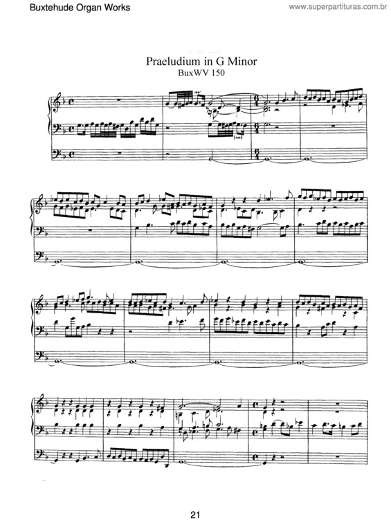 Partitura da música Prelude in G minor v.3