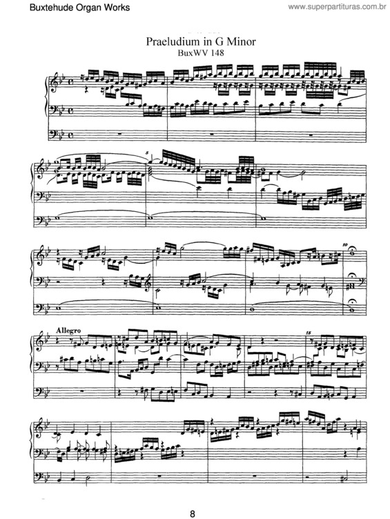 Partitura da música Prelude in G minor