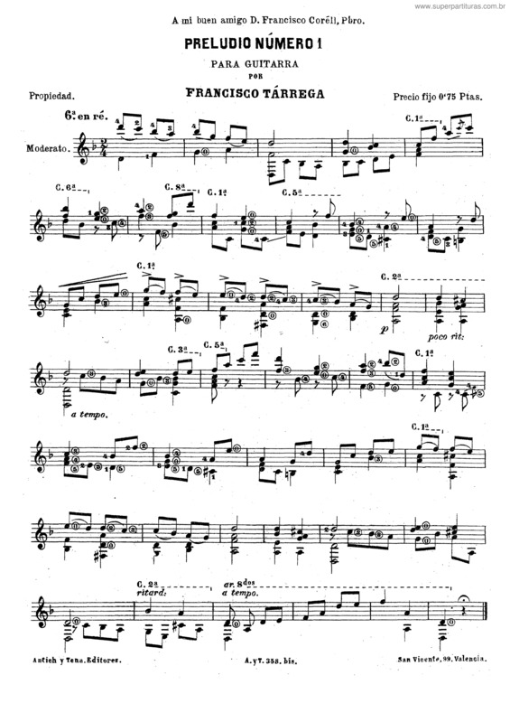 Partitura da música Prelude No. 1 v.2