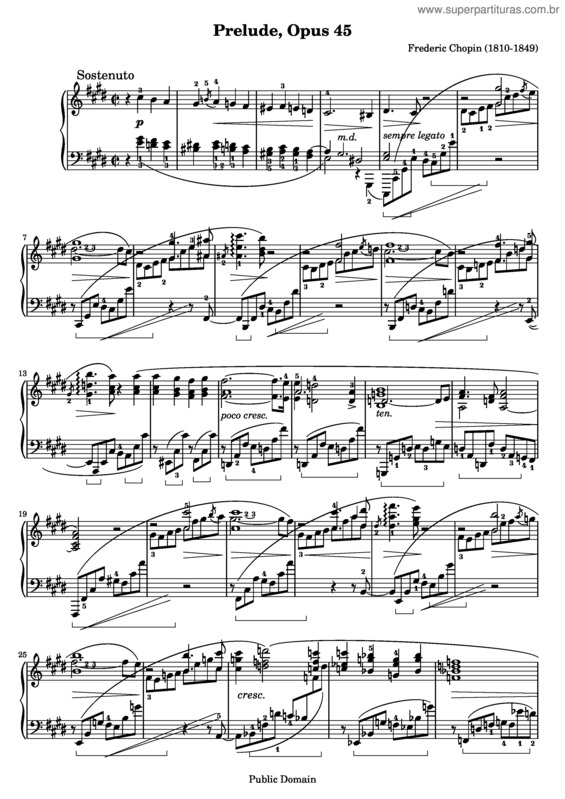 Partitura da música Prelude No. 25 v.2