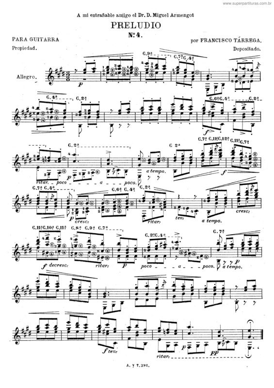 Partitura da música Prelude No. 4 v.2