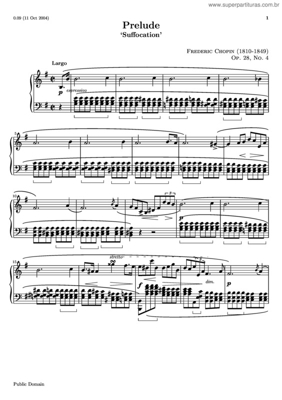 Partitura da música Prelude No. 4