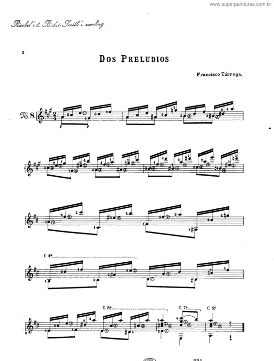 Partitura da música Prelude No. 8 &amp; 9