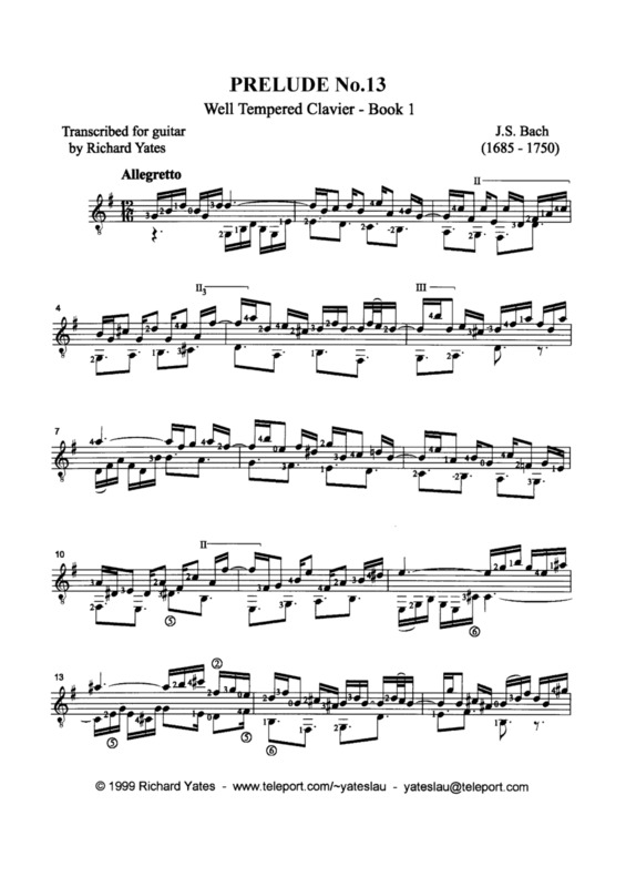 Partitura da música Prelude No 13