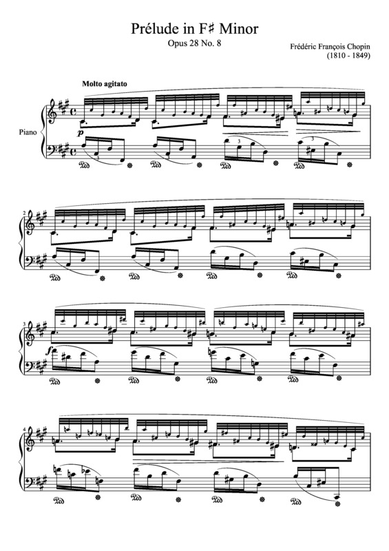 Partitura da música Prelude Opus 28 No. 08 In F Minor