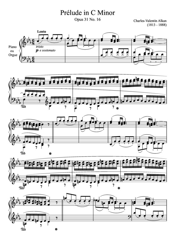 Partitura da música Prelude Opus 31 No. 16 In C Minor