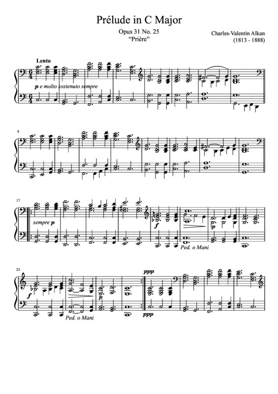 Partitura da música Prelude Opus 31 No. 25 In C Major