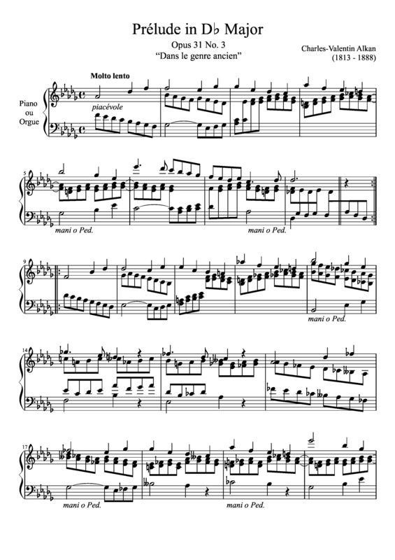 Partitura da música Prelude Opus 31 No. 3 In D Major