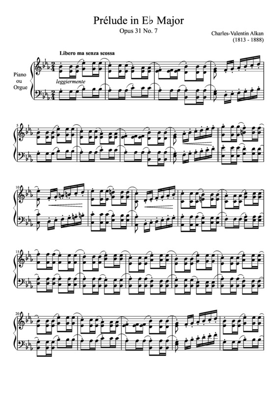 Partitura da música Prelude Opus 31 No. 7 In E Major