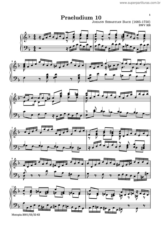 Partitura da música Prelude v.10