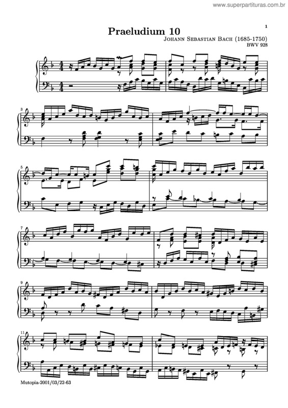 Partitura da música Prelude v.10