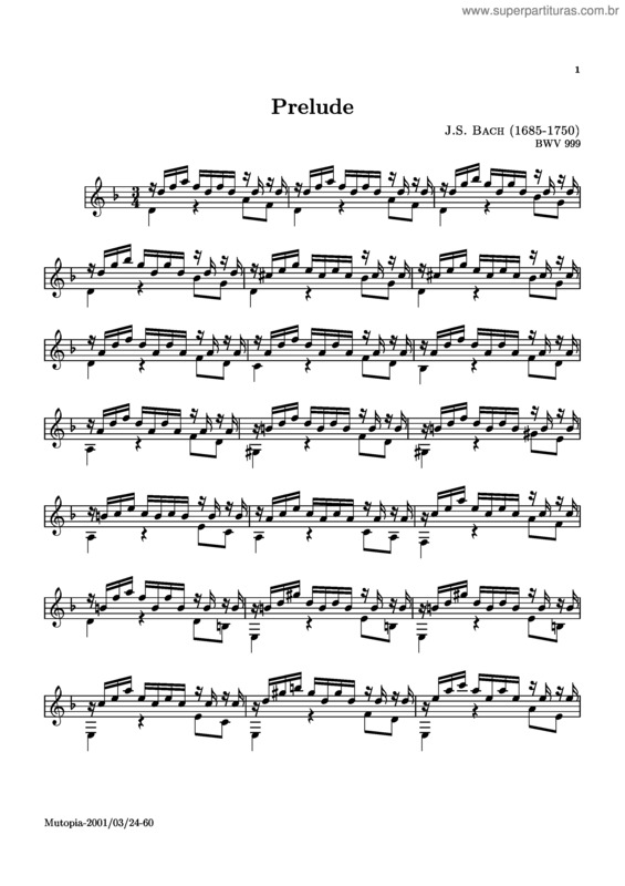 Partitura da música Prelude v.12