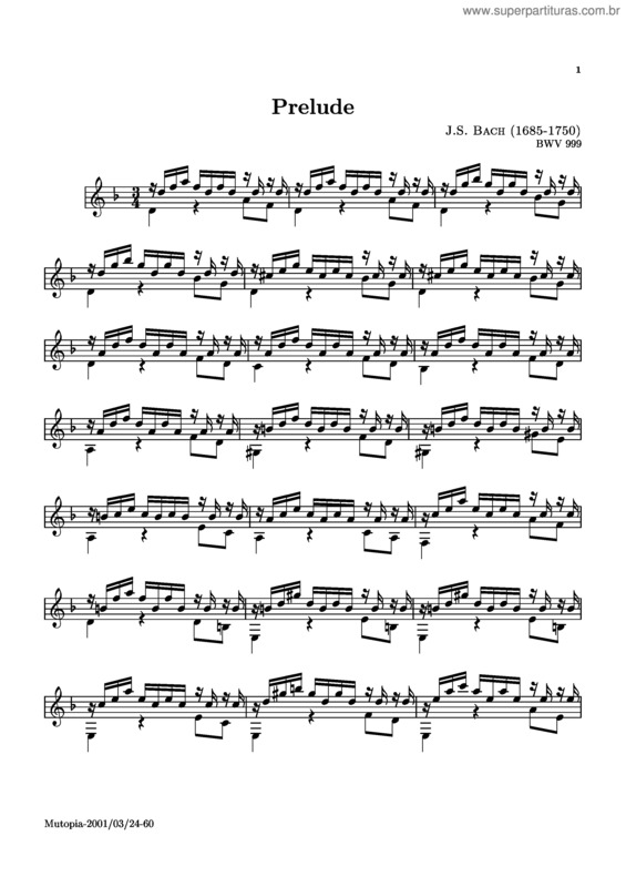 Partitura da música Prelude v.12