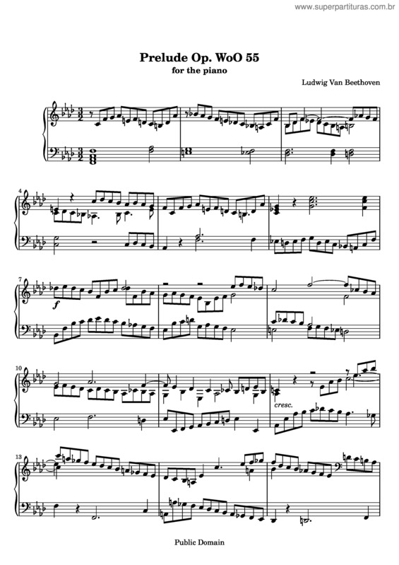 Partitura da música Prelude v.8