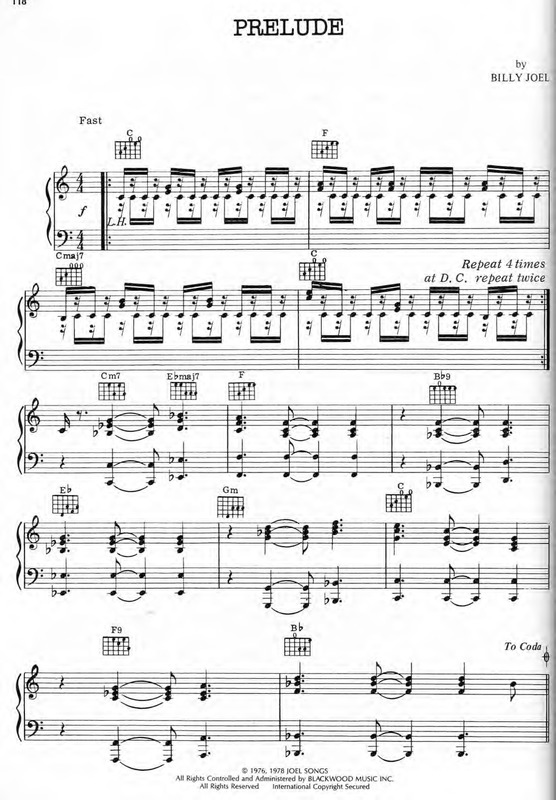 Partitura da música Prelude