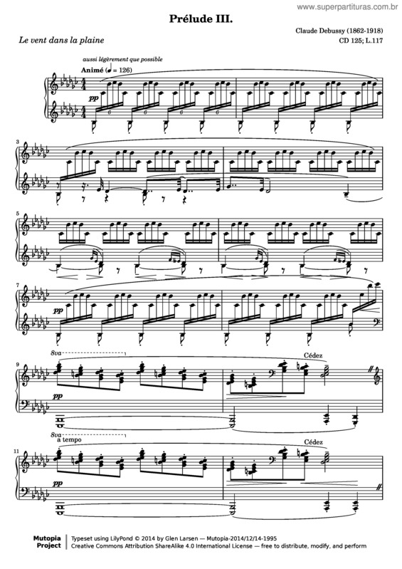Partitura da música Préludes (Book 1) v.2