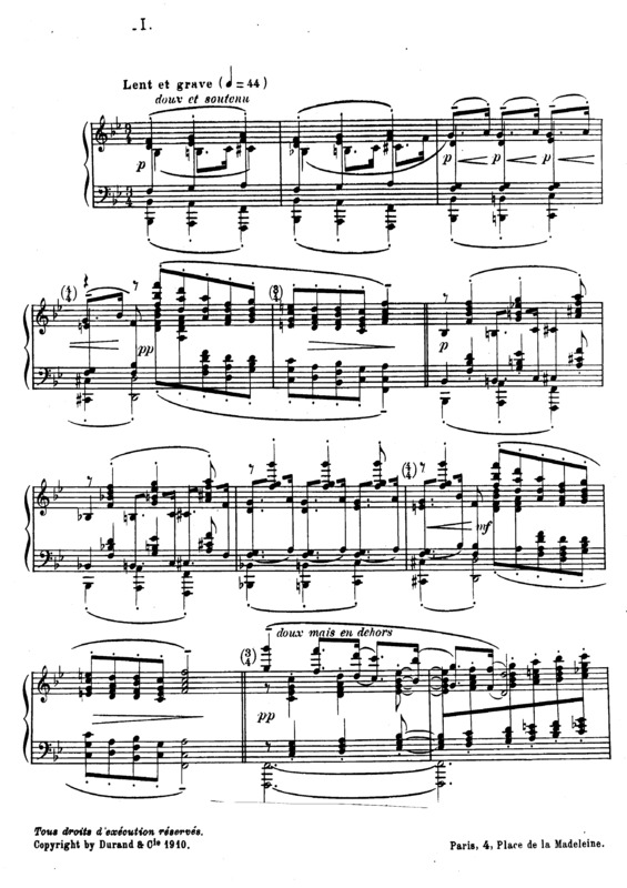 Partitura da música Préludes (Book 1)