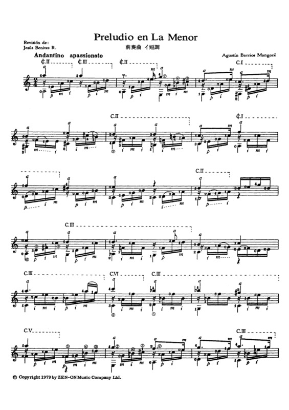 Partitura da música Preludio En La Menor