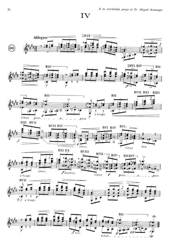 Partitura da música Prelúdio IV