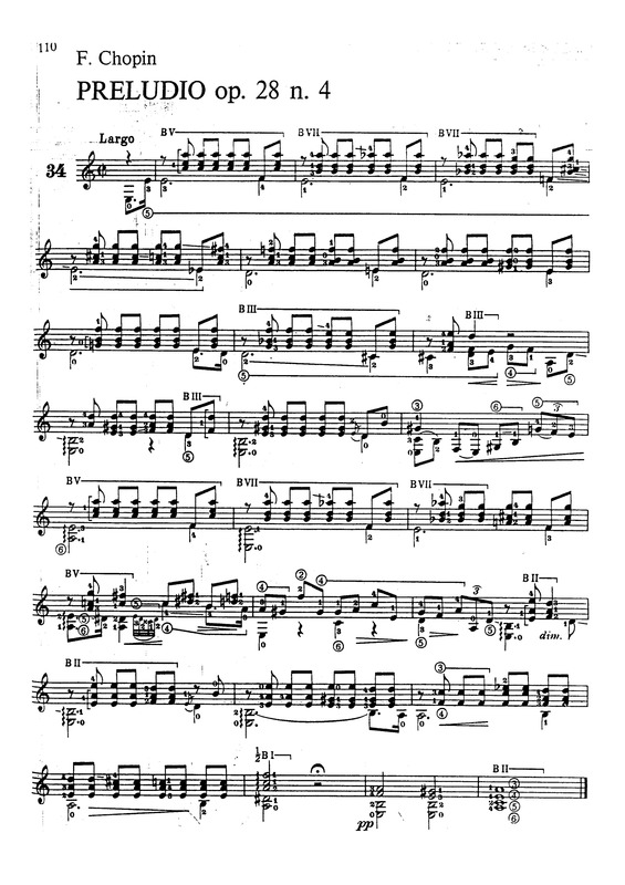 Partitura da música Preludio Op 28 N 4