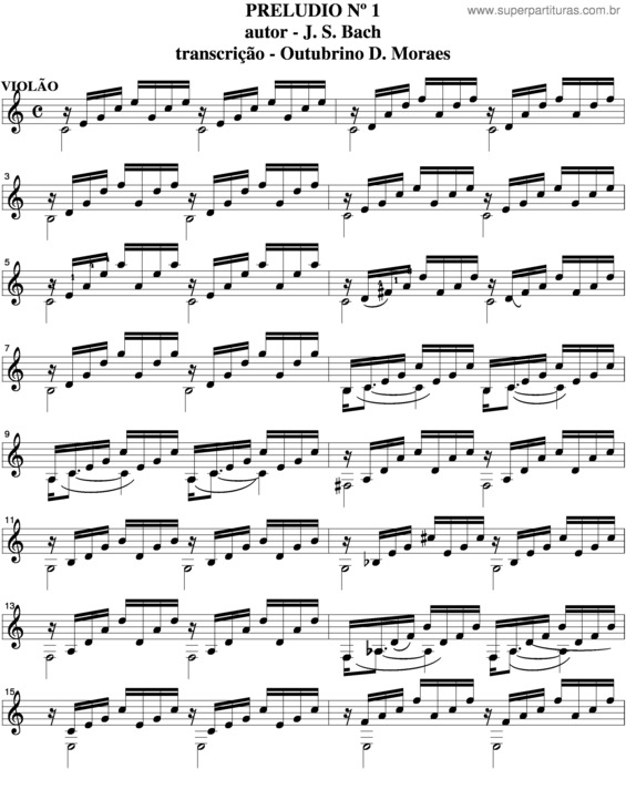 Partitura da música Prelúdio v.10