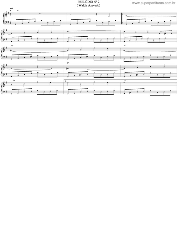 Partitura da música Prelúdio v.15