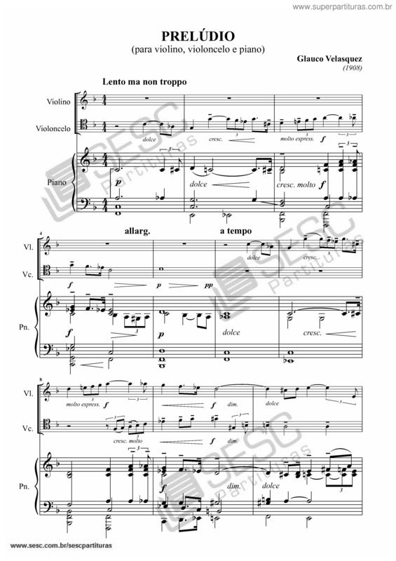 Partitura da música Preludio v.2