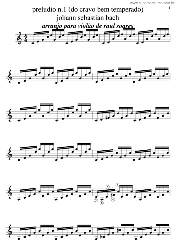 Partitura da música Prelúdio v.8