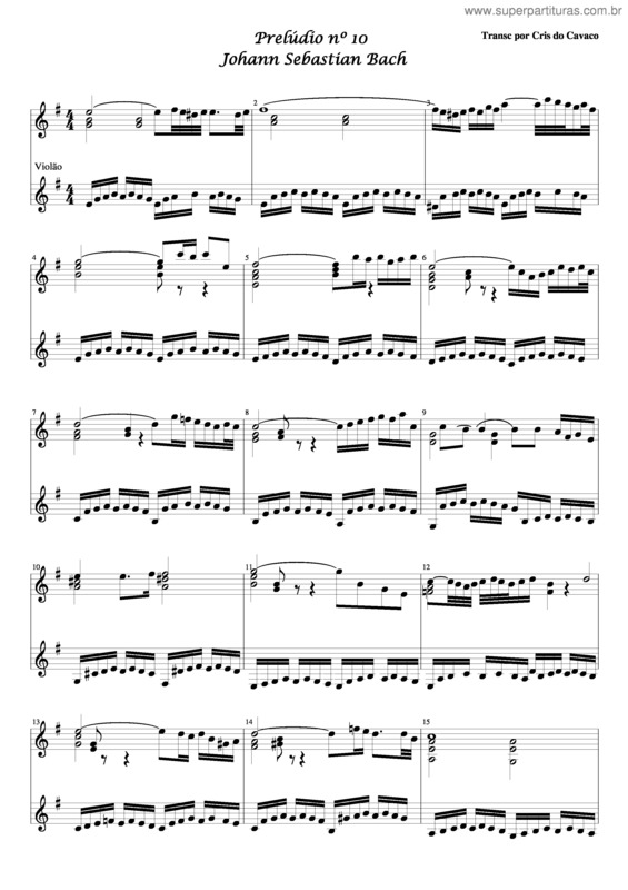 Partitura da música Prelúdio v.9