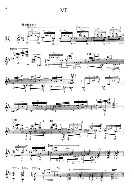 Partitura da música Prelúdio VI