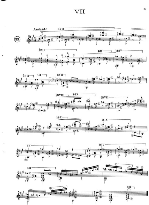 Partitura da música Prelúdio VII