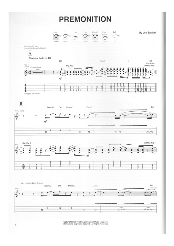 Partitura da música Premonition