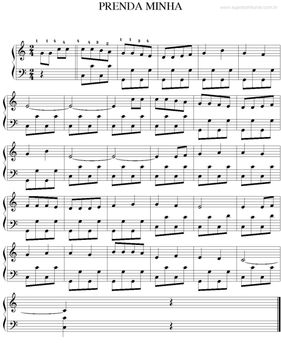 Partitura da música Prenda Minha v.2