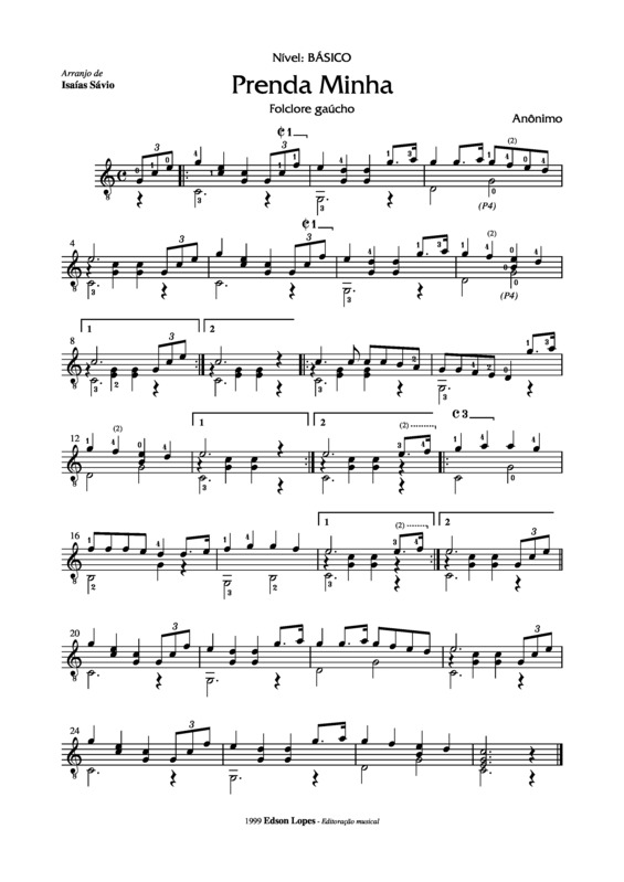 Partitura da música Prenda Minha v.7