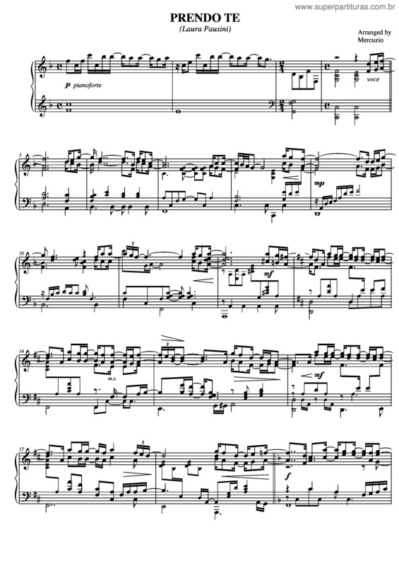 Partitura da música Prendo Te