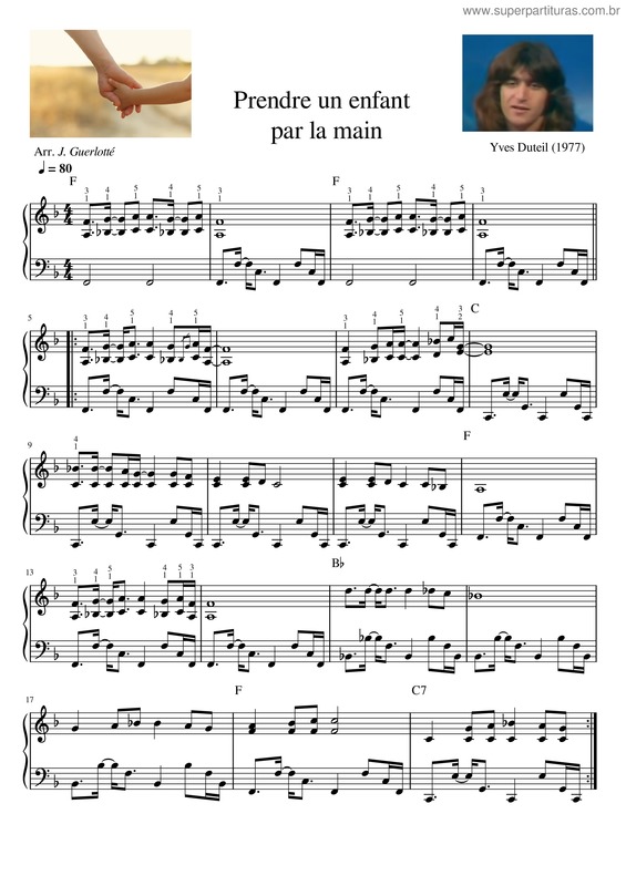 Partitura da música Prendre_Un_Enfant_Par_La_Main
