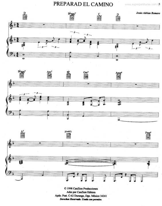 Partitura da música Preparad El Camino