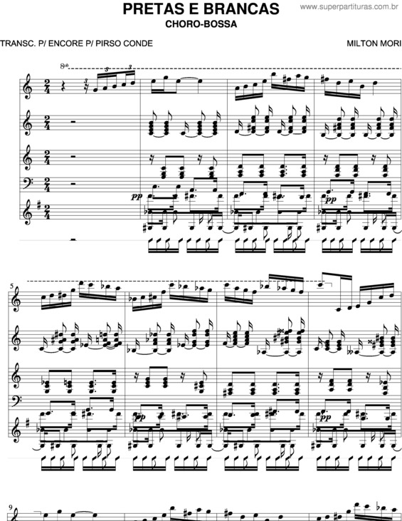 Partitura da música Pretas E Brancas v.2