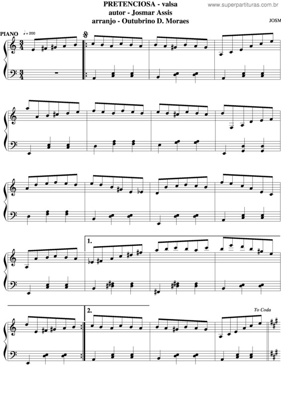 Partitura da música Pretenciosa v.3